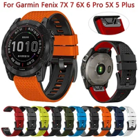 Instinct 2X QuickFit 22mm 26mm Strap For Garmin Fenix 6 6X Pro 5 5X Plus 7 7X Epix 2 Tactix 3HR Band Enduro 2 Bracelet Watchband