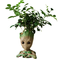 Lovely Groot Flower Pots Fairy Garden Decoration Succulent Planter Photography Props Birthday Gifts Sundries Storage Oranments