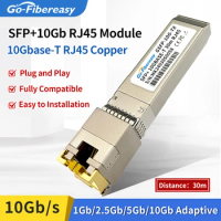 SFP 10G RJ45 Transceiver Module SFP-10G-TX 10GBase-T RJ45 Copper 30m For Mikrotik/TP-Link/Zyxel/Hasivo/AUSU Fiber Router/Switch