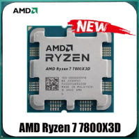 New AMD Ryzen RYZEN™R7 7800X3D Processador de jogos sem ventilador, 7 7800X3D, 8 núcleos, 16 thread CPU, 5NM, soquete 96M, AM5