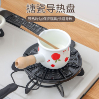 導熱板 日本煤氣灶導熱盤熱牛奶家用燃氣灶導熱板防焦防黑搪瓷快速解凍板