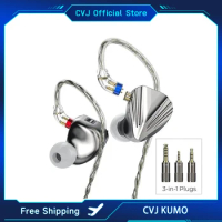 CVJ Kumo 16 BA in-Ear Monitors Balanced Armature Wired with Tuning Switch Cancelling HIFI Earbuds Bass Headset