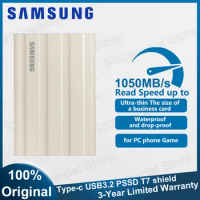 New SAMSUNG T7 Shield Portable Solid State Drive SSD 1TB 2TB USB 3.2 IP65 Waterproof External for PC Mac Android Gaming Consoles