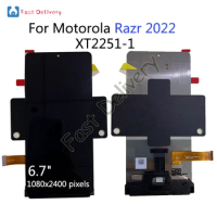 For Moto Razr 2022 LCD Display+Touch Screen Digitizer For Motorola Razr 2022 XT2251-1 LCD For Motorola Razr 3 Secondary screen