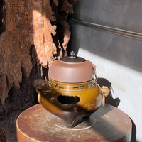 日本茶道風爐湯釜 收藏 擺飾 復古 拍攝 道具