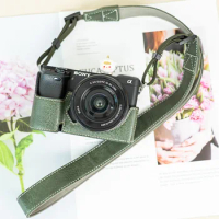 Handmade for Sony A6400 Protective Case A6700 Camera Cover Base Camera Bag Pu Leather Case Accessories