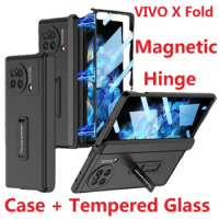 Magnetic Hinge For VIVO X Fold Plus Case Glass Film Screen Hard Stand Protection Cover