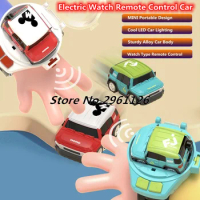 Mini Electric RC Car Watch Remote Control Design Alloy Body 2.4G Cool Car Lights Smart Minimalist Operation RC Car Parenting Toy