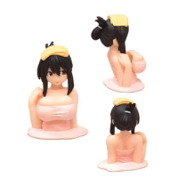 Kanako Genshiken Shake Breast Tits 5cm Mini Car Toy Action Figure Sexy Girl Bath Hot Spring Adult Girl Anime 18 + Miku