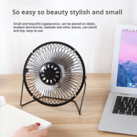 4 Inch Mini Fan USB Electric Fan Silent Home Office Dormitory Bed Bedside Desktop Mini Fan Cooler Portable Electric Fans Cooling