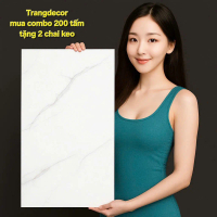 [Combo 200 Tấm Tặng 2 Chai Keo] Tấm xốp Dán Tường PVC, Miếng Dán Tường Vân Đá PVC Có Keo Sẵn dán tườ