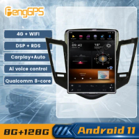 128G Android 11 GPS Navi Multimedia Player For Chevrolet Cruze 2009-2013 Tesla Style Car Radio Wireless Carplay Stereo Head Unit