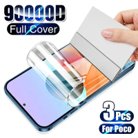 ฟิล์มกันรอยหน้าจอไฮโดรเจล 3 ชิ้น สำหรับ Samsung A04/A04s ปกป้องนุ่ม ไม่ใช่กระจก