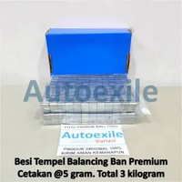 Besi Tempel Balancing Ban Premium Cetakan Fe 5 Gram Kotak 3 kg Buat Balance Ban 5 gr Bukan Timah