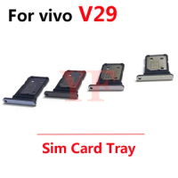 For VIVO V29 V19 V20 V17 V15 V21 5G V21S V23E V27E V9 V5 Y85 Z1 Pro Lite SIM Card Tray Slot Holder Adapter Socket Repair Parts