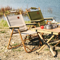 Foldable Kermit Chair Aluminum Alloy Lightweight Leisure Chair 115° Ergonomics Beach Kermit Chair for Outdoor Picnic Barbecue