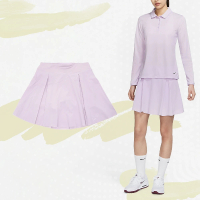 NIKE 耐吉 褲裙 Dri-FIT Golf 女款 淺紫 吸濕排汗 內置短褲 高爾夫球裙 小勾(DD0351-530)