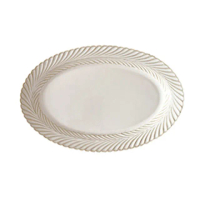 【Homely Zakka】日式創意復古窯變釉陶瓷餐盤碗餐具_魚盤31cm(湯盤 餐具 餐盤 盤子 器皿)