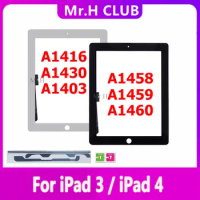 New Touch Screen For iPad 3 4 iPad3 iPad4 A1416 A1430 A1403 A1458 A1459 A1460 Outer Digitizer Sensor Glass Panel Replacement