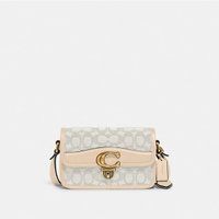 กระเป๋าทรงสี่เหลี่ยมรุ่น Studio Shoulder Bag 19 In Signature Jacquard