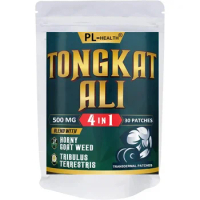 Tongkat Ali Transdermal Patches Combined with Tribulus Terrestris, Horny Goat Weed Boost Energy, Mood, Stamina 30 Patches