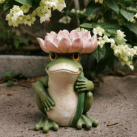 青蛙花園裝飾擺件造景庭院擺設創意戶外喂鳥器陽臺布置院子露臺【林之舍】