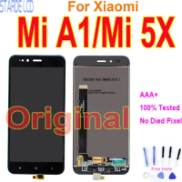 100% Original 5.5"LCD Display For Xiaomi Mi A1 MiA1 MA1 5X M5X Touch Screen Digitizer Assembly Sensor with Frame Replacement