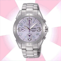 【SEIKO 精工】Criteria三眼計時 紫色珍珠母貝面腕錶36㎜-加高級錶盒 SK004(SNDZ29J1/7T92-0KC0C)