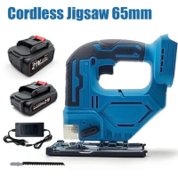 Cordless Jigsaw Electric Jig Saw 65mm 2800RPM Portable Woodworking Power Tool Adjustable Woodworking for Makita 18-21V Battery