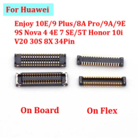 2pcs 34Pin LCD Display Screen FPC Connector For Huawei Enjoy 10E/9 Plus/8A Pro/9A/9E/9S Nova 4 4E 7 SE/5T Honor 10i V20 30S 8X