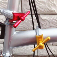 Aluminium Alloy Bike Magnetic Bicycle Hinge Clamp Levers Plate Hooks Axle Hinge Lightweight Carbon Pad for Brompton Folding Bike