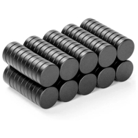 50/100/200/500PCS Super Strong Magnet 16x4mm Round Black Magnet Fridge Ferrite Magnetic Magnet 8mm 10mm 12mm 15mm 16mm