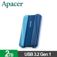 Apacer 宇瞻 AC533 2TB(活力藍) 2.5吋防護型行動硬碟 AP2TBAC533U-2
