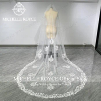 Michelle Royce Customized Wedding Veils custom made length Applique Lace