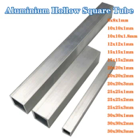 6063 Aluminium Hollow Square Tube Rectangular Pipe Metal Home DIY Material for Model Part Accessories 8x8mm 10x10mm 12x12mm