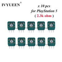 IVYUEEN 10 PCS for PlayStation 5 PS5 Controller 3D Thumbsticks Joystick Axis Analog Sensor 3 Pin Module Micro Switch Button