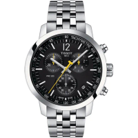 【TISSOT 天梭 官方授權】T-Sport系列 PRC200 競速三眼計時手錶 520禮物 送禮(T1144171105700)
