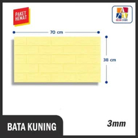 Paket Isi 10 Lembar - Wallpaper Foam Sticker 3D Motif Batu Bata Stiker Dinding Timbul Anti Air 70X38