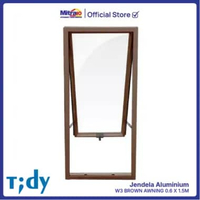 Jendela Jungkit Aluminium 60x150cm Coklat W3 - Tidy [INCLUDE PACKING KAYU] -