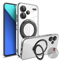 Case Xiaomi Redmi Note 13 PRO PLUS LUXURY RING PLATING Silikon Magnetic Miror Casing