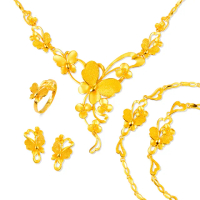 【GJS 金敬順】黃金結婚套組蝶戀花(金重:14.80/+-0.05錢)