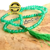 Tasbih Batu Akik Giok Hijau Asli Alam Kalimantan Natural Original 99 Butir Kualitas Terbaik tasbih 9