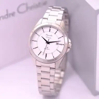 JAM TANGAN WANITA ALEXANDRE CHRISTIE AC1011 / AC 1011 STAINLESS ORIGINAL - silver silver