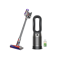 【dyson 戴森】V8 SV25 吸塵器(全新升級版) + HP07 三合一涼暖空氣清淨機 循環風扇(黑鋼色)(超值組)