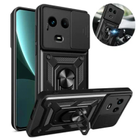 For OPPO Realme 11X 5G 2023 Global Case Slide Camera Magnetic Holder Stand Case For Realme11x Realmy11X 11 X 5G 6.72" Back Cover