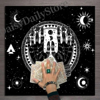 sun moon hand tarot tablecloth Tarot Card Tablecloth Moon Phases Divination Altar Board Game Fortune Astrology Oracle Cards pad