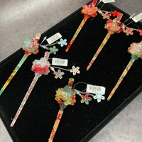 日式櫻花垂墜髮簪 日系配件 日式 和服配飾