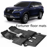 Use for TOYOTA Fortuner Car carpet TOYOTA Fortuner car floor mat Full Set Trim to Fit For Fortuner waterproof floor mats