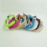200pcs/lot 1M/3FT 8pin braided nylon fabric usb data sync charger cable for apple iphone 7 5 5s se 6 6s plus for ipad mini