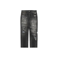 【LEVIS】Levis x Clot unionrail 501☆ 刺繡破壞 牛仔褲 聯名款 黑長壽 長褲 A53520001